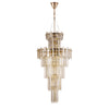 Velator 610mm Tall Pendant in French Gold with Champagne Crystal Glass