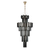 Velator 610mm Tall Pendant in French Gold with Smoked Crystal Glass