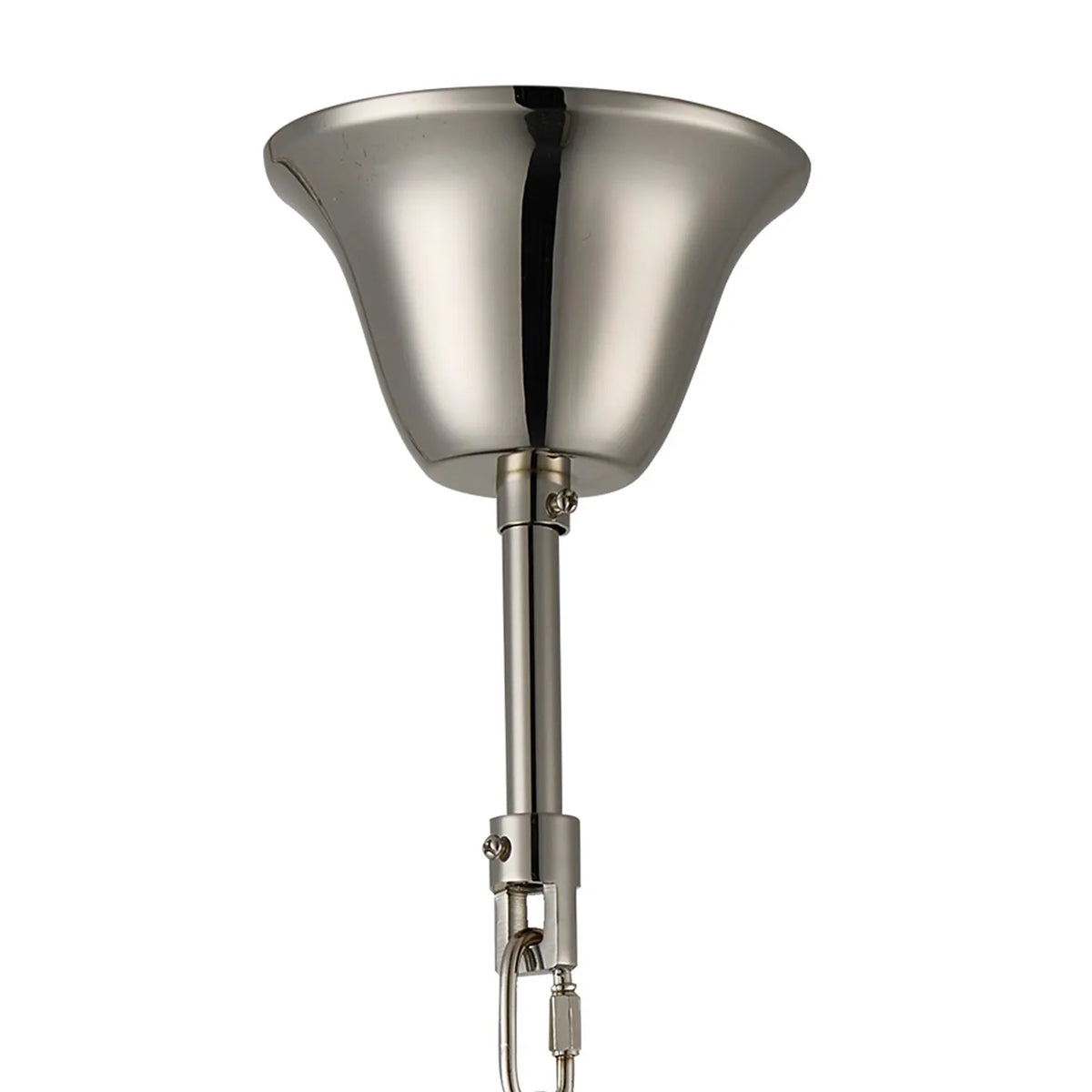 Velator 610mm Tall Pendant in Polished Nickel with Clear Crystal Glass