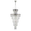 Velator 610mm Tall Pendant in Polished Nickel with Clear Crystal Glass