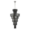 Velator 610mm Tall Pendant in Polished Nickel with Smoked Crystal Glass