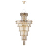 Velator 810mm Tall Pendant in French Gold with Champagne Crystal Glass