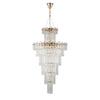 Velator 810mm Tall Pendant in French Gold with Clear Crystal Glass