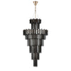 Velator 810mm Tall Pendant in French Gold with Smoked Crystal Glass