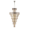 Velator 810mm Tall Pendant in Polished Nickel with Champagne Crystal Glass