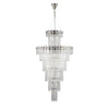 Velator 810mm Tall Pendant in Polished Nickel with Clear Crystal Glass