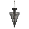 Velator 810mm Tall Pendant in Polished Nickel with Smoked Crystal Glass