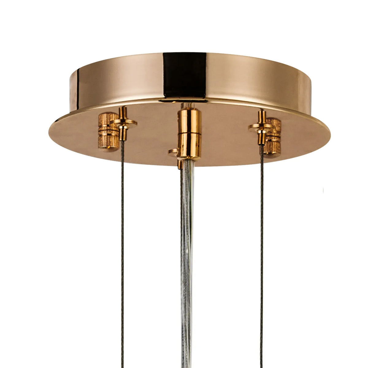 Velator 610mm Pendant in French Gold with Clear Crystal Glass
