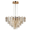 Velator 610mm Pendant in French Gold with Champagne Crystal Glass