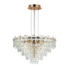 Velator 610mm Pendant in French Gold with Clear Crystal Glass