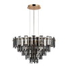 Velator 610mm Pendant in French Gold with Smoked Crystal Glass