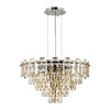 Velator 610mm Pendant in Polished Nickel with Champagne Crystal Glass