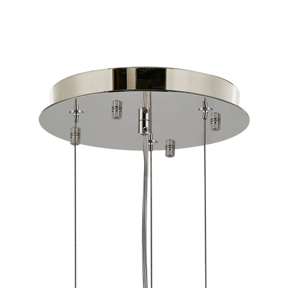 Velator 610mm Pendant in Polished Nickel with Champagne Crystal Glass