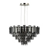 Velator 610mm Pendant in Polished Nickel with Smoked Crystal Glass