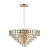 Velator 810mm Pendant in French Gold with Champagne Crystal Glass