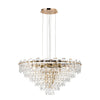 Velator 810mm Pendant in French Gold with Clear Crystal Glass