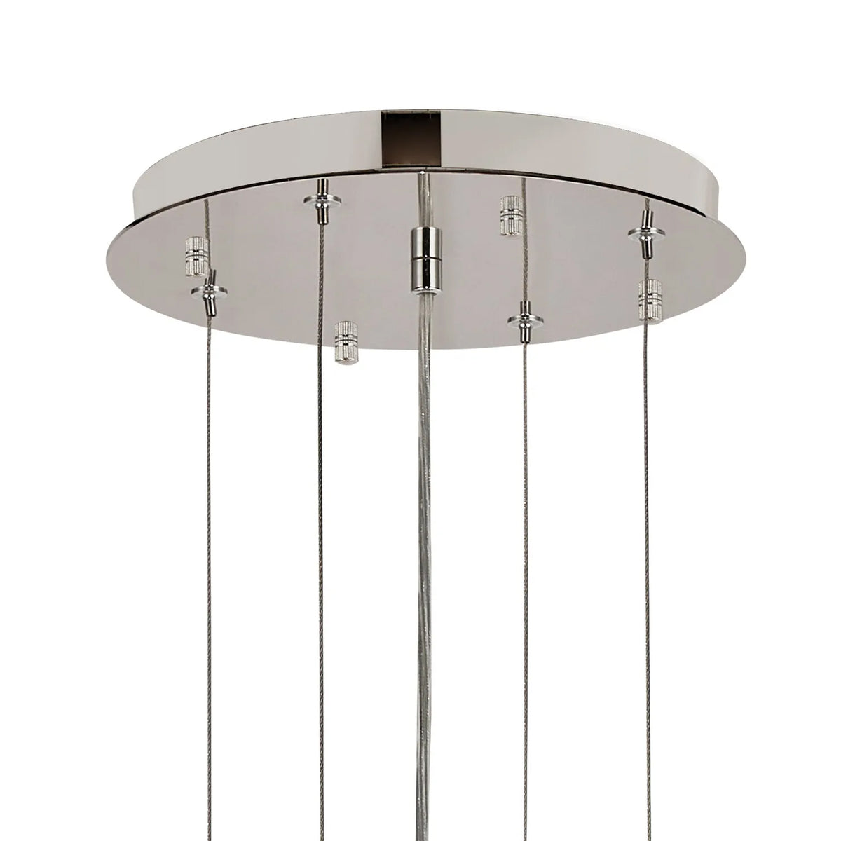 Velator 810mm Pendant in Polished Nickel with Champagne Crystal Glass