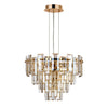 Velator 410mm Pendant in French Gold with Champagne Crystal Glass