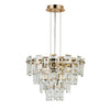 Velator 410mm Pendant in French Gold with Clear Crystal Glass