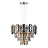 Velator 410mm Pendant in Polished Nickel with Champagne Crystal Glass