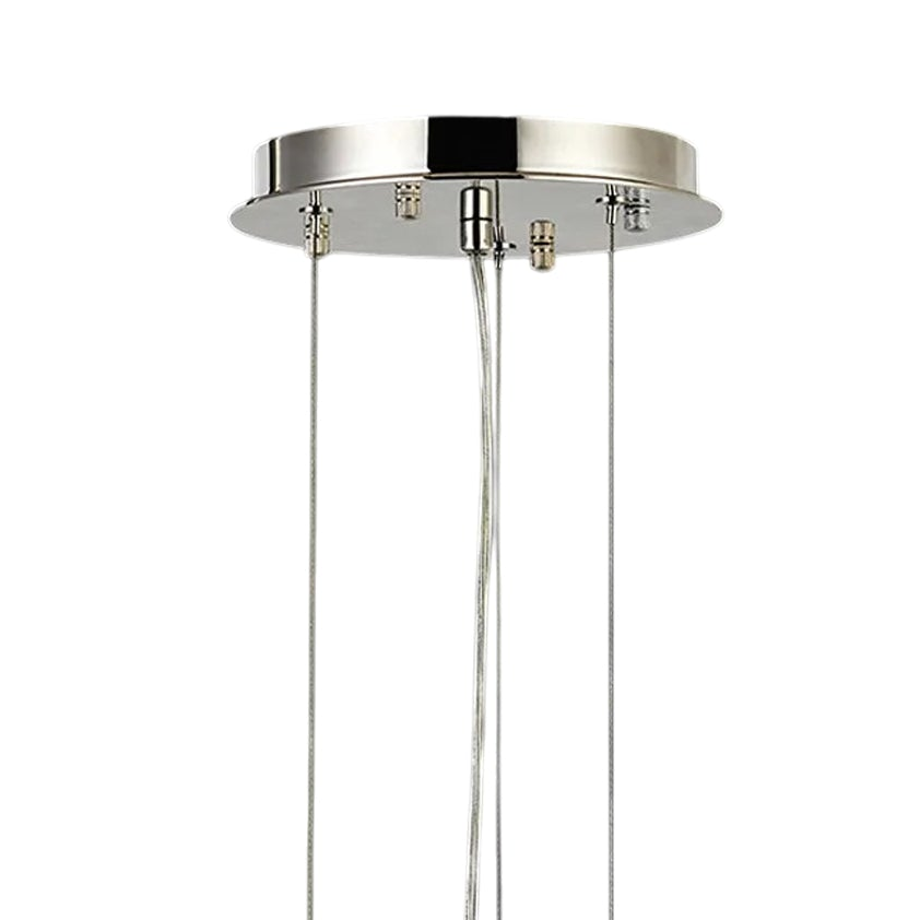 Velator 410mm Pendant in Polished Nickel with Champagne Crystal Glass