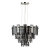 Velator 410mm Pendant in Polished Nickel with Smoked Crystal Glass