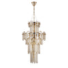 Velator 410mm Tall Pendant in French Gold with Champagne Crystal Glass