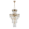 Velator 410mm Tall Pendant in French Gold with Clear Crystal Glass