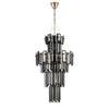 Velator 410mm Tall Pendant in French Gold with Smoked Crystal Glass
