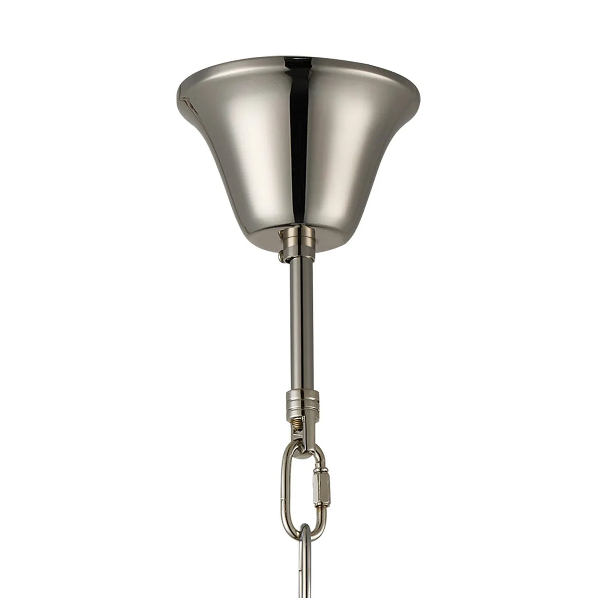 Velator 410mm Tall Pendant in Polished Nickel with Champagne Crystal Glass