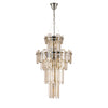 Velator 410mm Tall Pendant in Polished Nickel with Champagne Crystal Glass