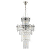 Velator 410mm Tall Pendant in Polished Nickel with Clear Crystal Glass