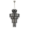 Velator 410mm Tall Pendant in Polished Nickel with Smoked Crystal Glass