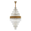 Kentisbeare 900mm Diamond Chandelier in Brass & Clear Glass
