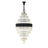Kentisbeare 900mm Diamond Chandelier in Matt Black & Cognac Glass