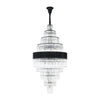 Kentisbeare 900mm Diamond Chandelier in Matt Black & Clear Glass