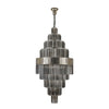 Kentisbeare 900mm Diamond Chandelier in Polished Nickel & Smoked Glass