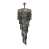 Kentisbeare 700mm 5 Tier Chandelier in Polished Nickel & Smoked Glass