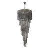 Kentisbeare 900mm 7 Tier Chandelier in Polished Nickel & Smoked Glass