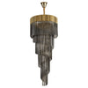 Kentisbeare 700mm 5 Tier Chandelier in Brass & Smoked Glass