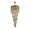 Kentisbeare 700mm 5 Tier Chandelier in Brass & Cognac Glass