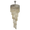 Kentisbeare 700mm 5 Tier Chandelier in Polished Nickel & Cognac Glass
