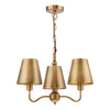 Elara Three Arm Pendant in Antique Bronze with Bronze Metal Shades