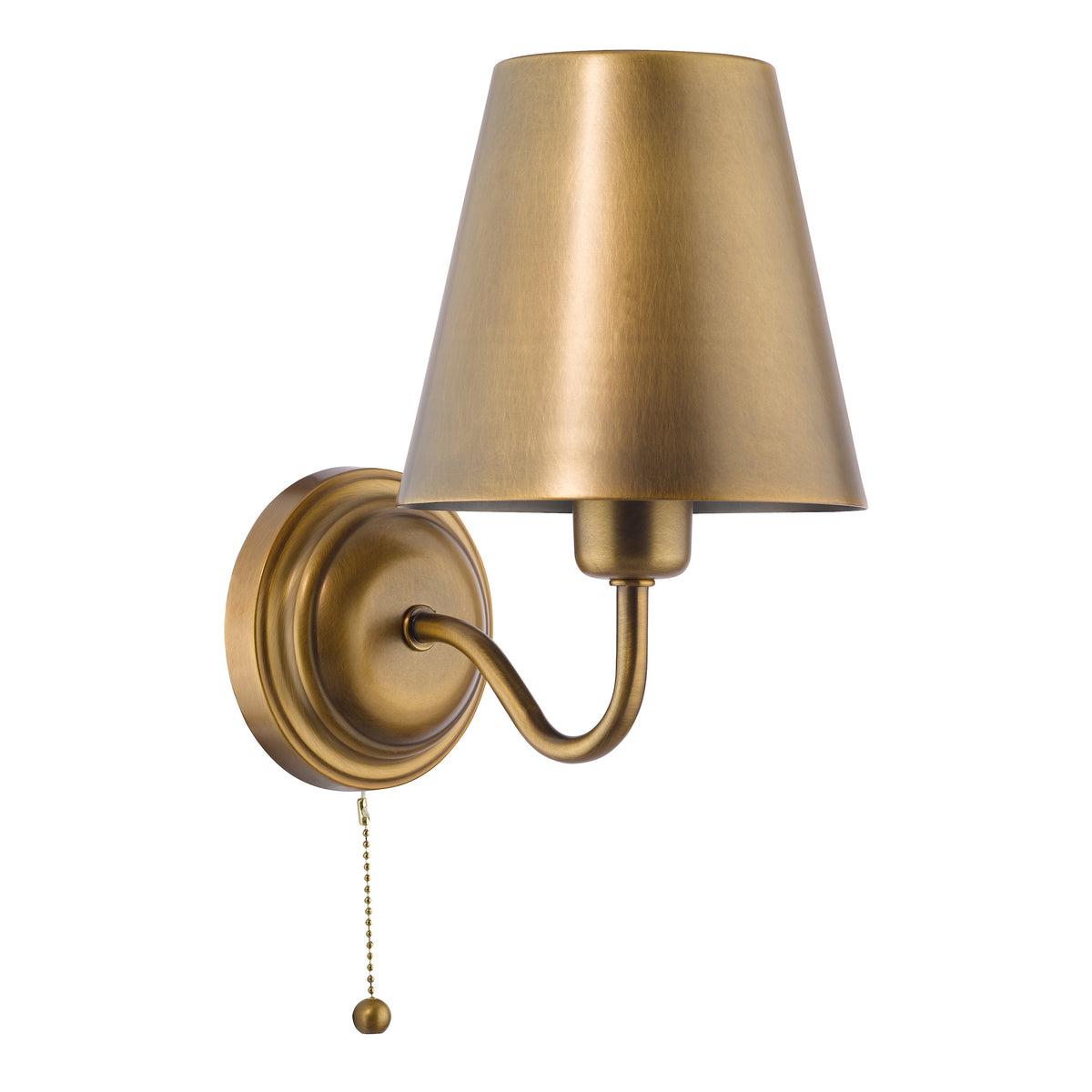 Elara Switched Wall Light in Antique Bronze with Bronze Metal Shade