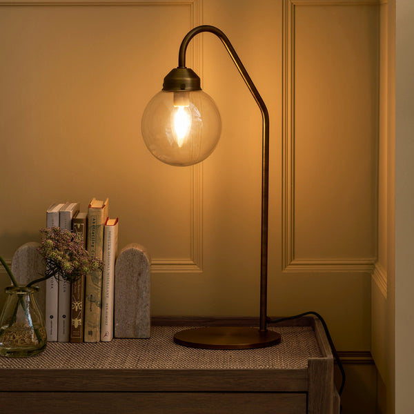 Everleigh Table Lamp in Antique Brass