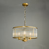 Evelyn 3 Light Pendant Antique Bronze With Clear Glass Rods