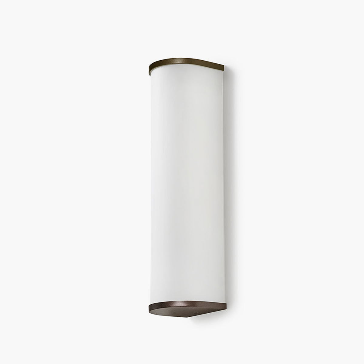 Camu Small Wall Light in Bronze with Etched Glass Shade