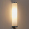 Camu Small Wall Light in Nickel with Etched Glass Shade