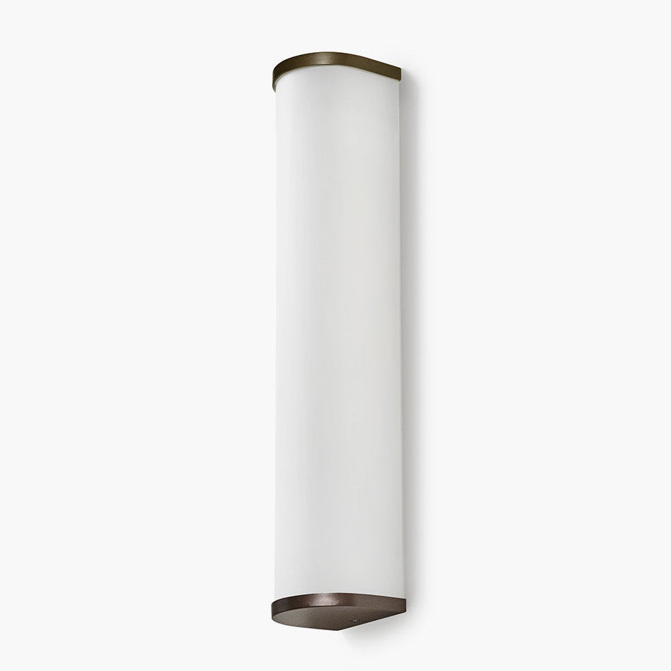 Camu Large Wall Light in Bronze with Etched Glass Shade