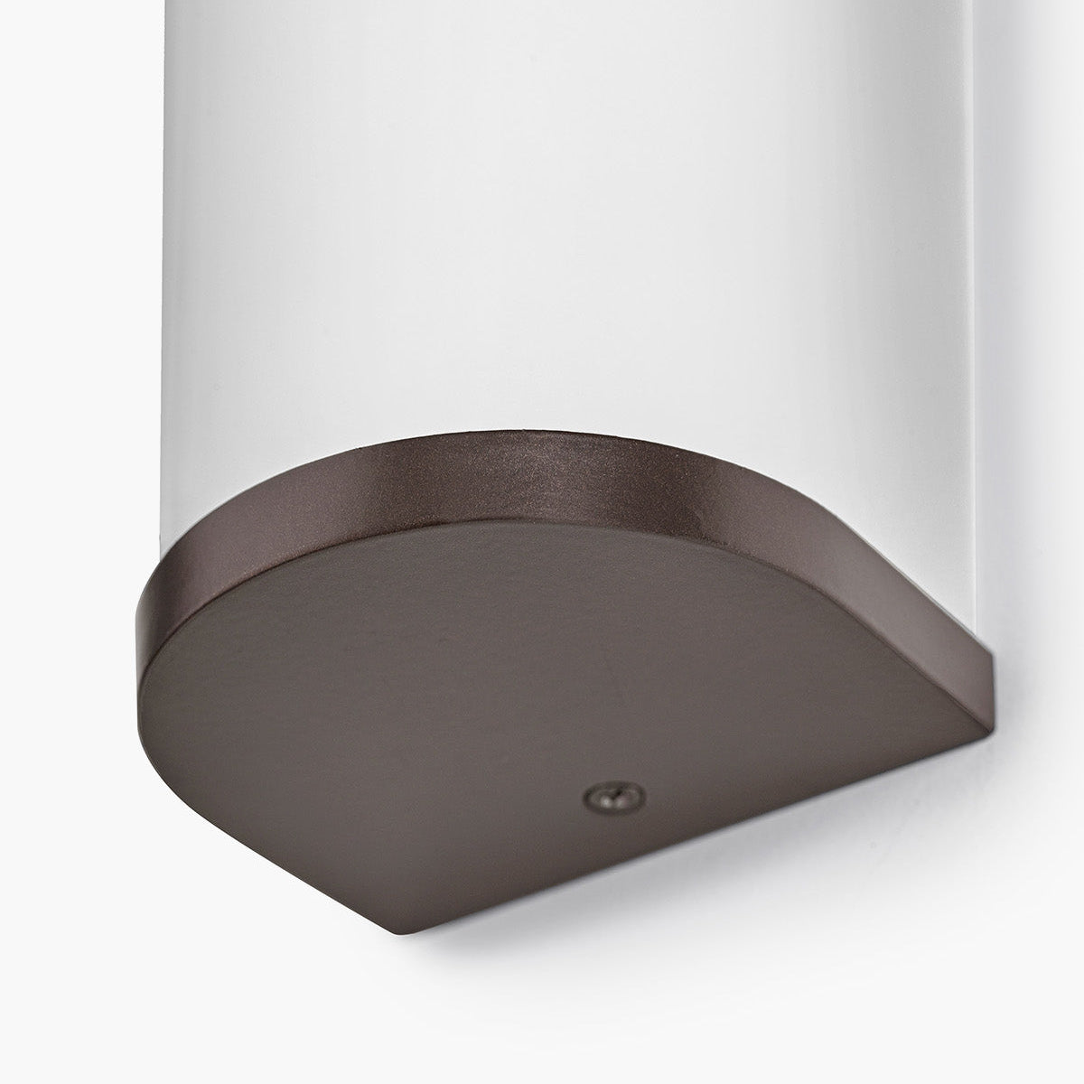 Camu Large Wall Light in Bronze with Etched Glass Shade